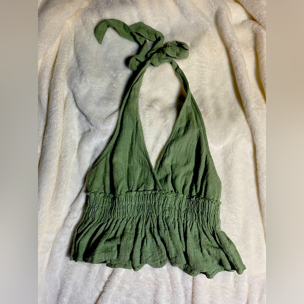 Halter crop top. Only worn a few times! From a boutique in Boston